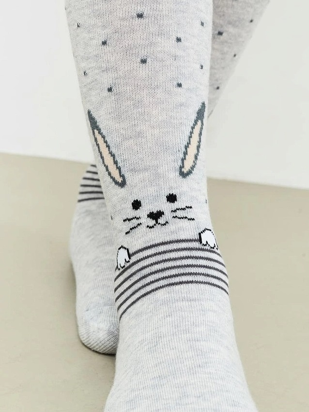 07832290-41 Колготки детские серые Зайки, все фото 2