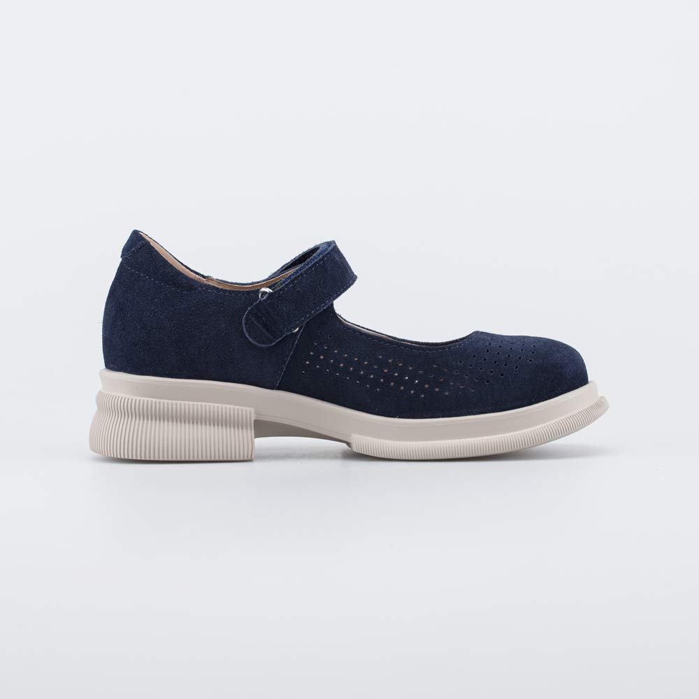 632370-22 Кожаные туфли в школу темно-синий, все фото 2
