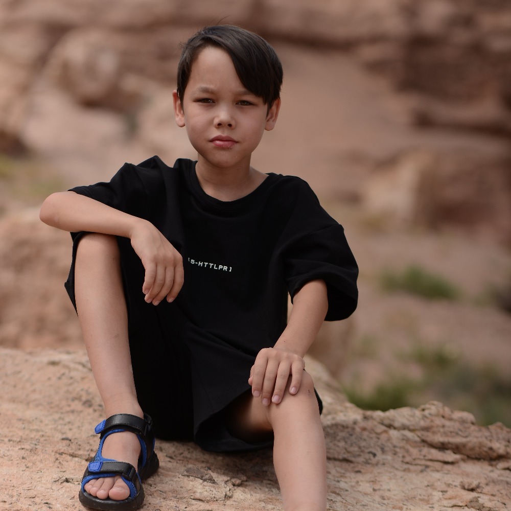 07764060-44 Костюм футболка + шорты черный, все фото 4