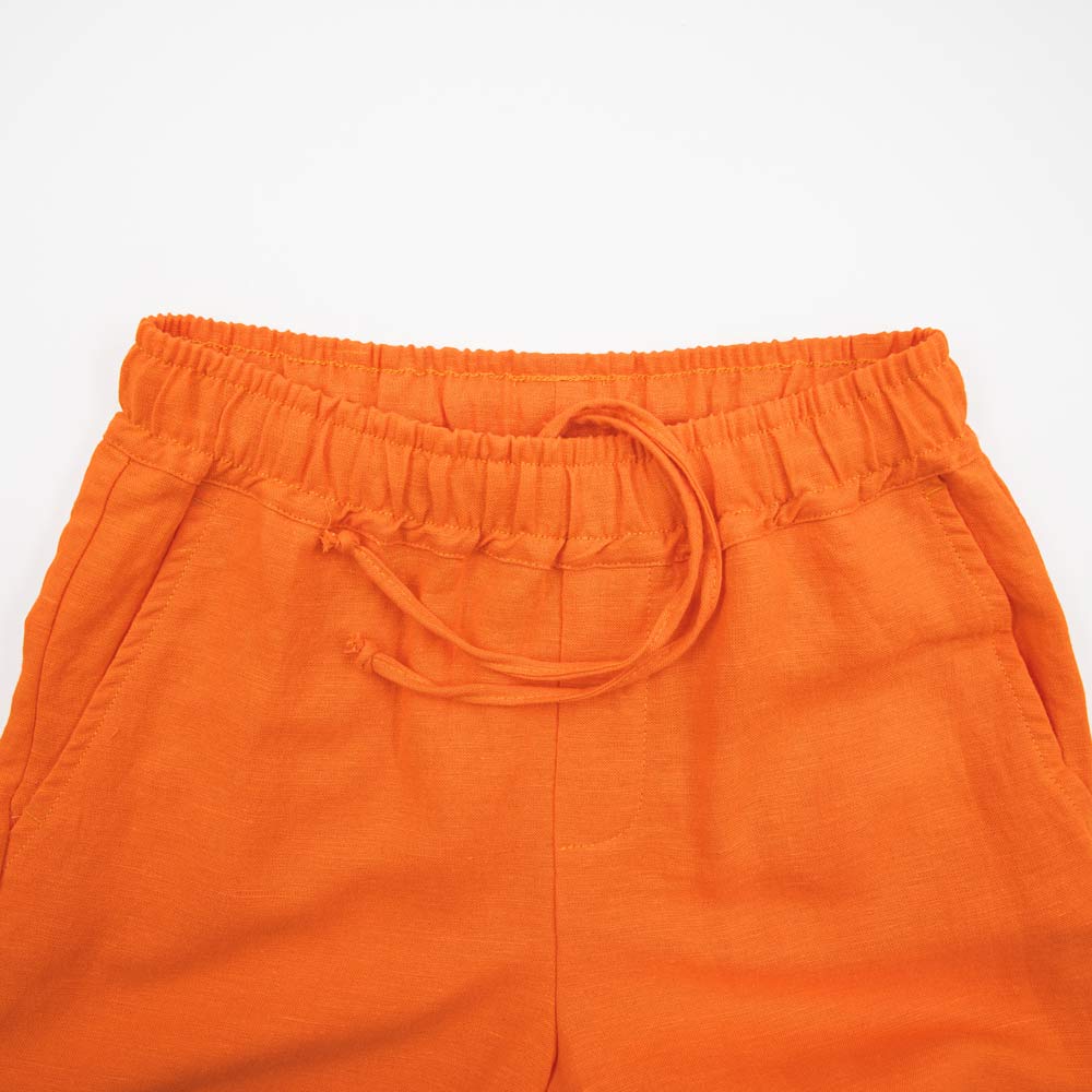 07764077-40 Костюм льняной шорты + футболка оранжевый, все фото 5