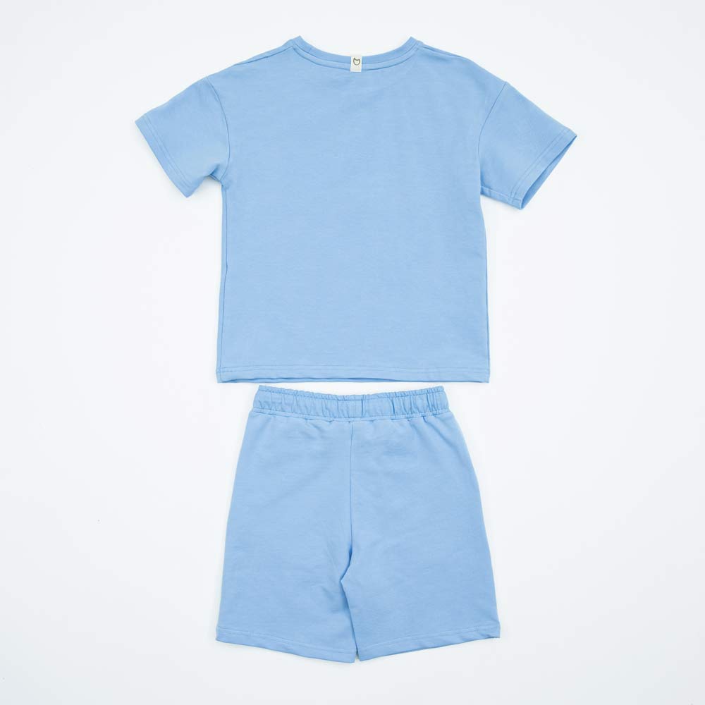 07864074-40 Костюм футболка + шорты для девочки голубой, все фото 2