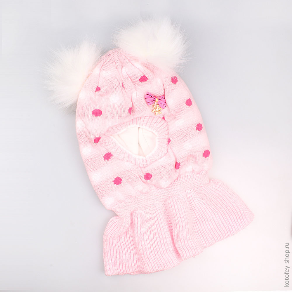 07811080-00 Шлем-капор зимний розовый, все фото 1