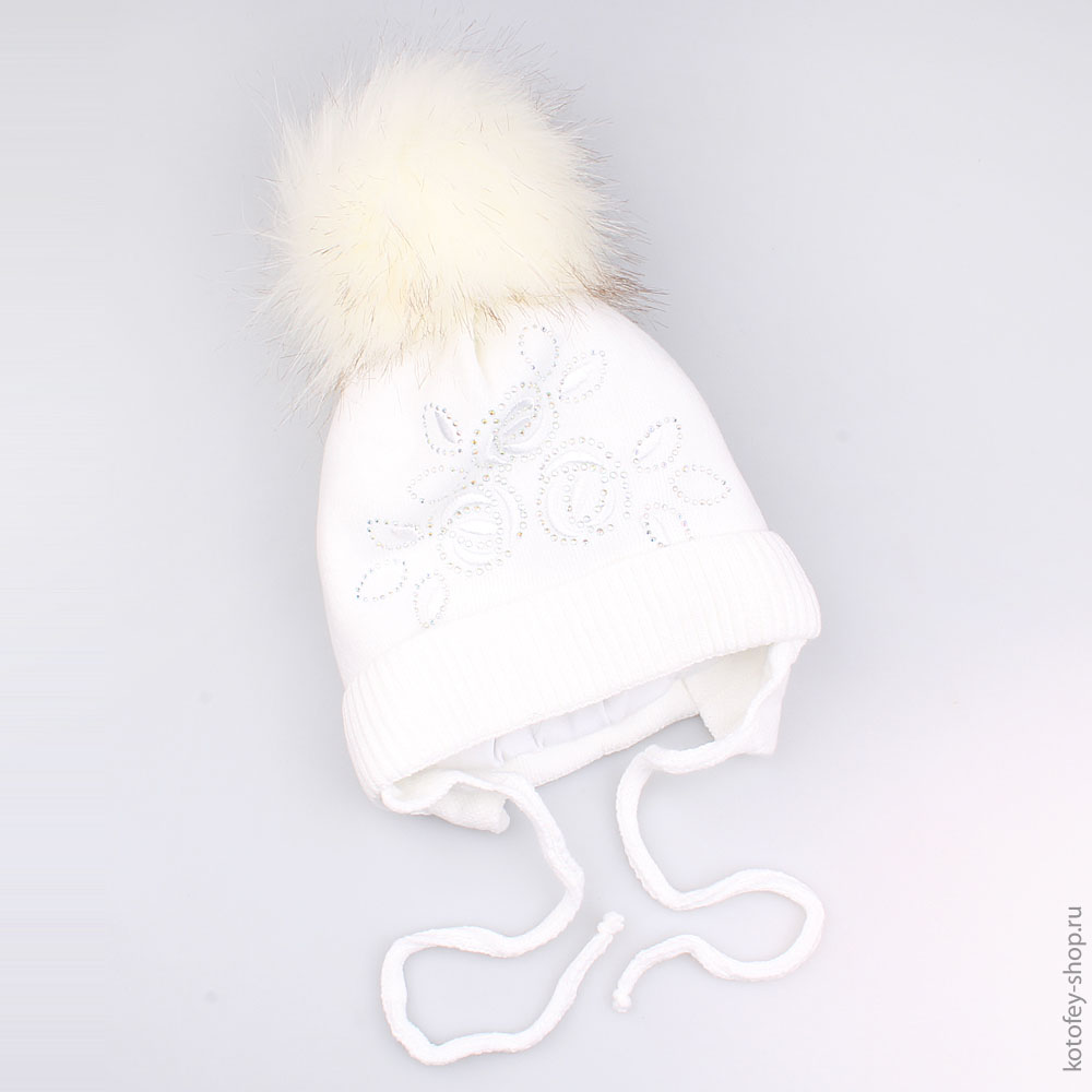 07811076-00 Шапка зимняя белая, все фото 1