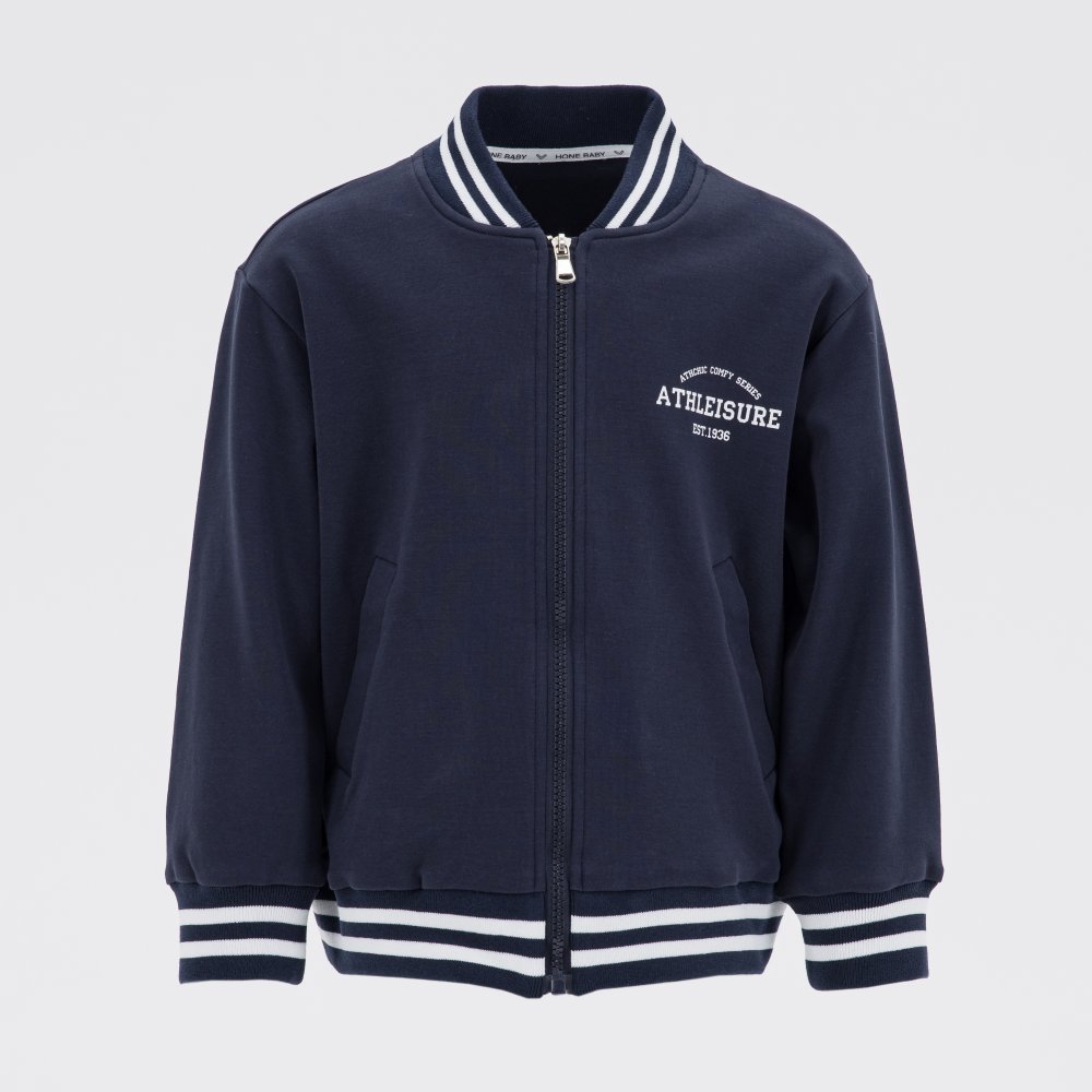 07708001-40 Трикотажная кофта-бомбер синий, все фото 1