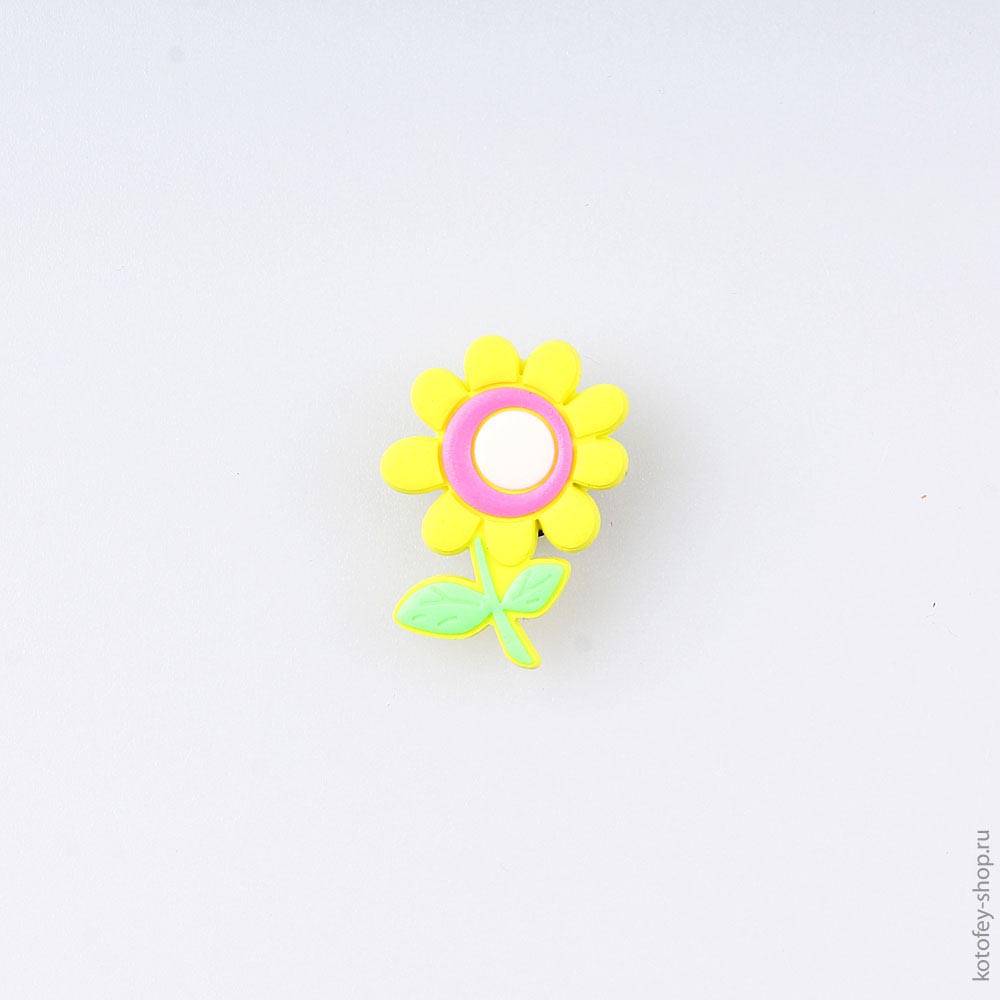 03014005-40 Украшение для обуви Цветок желтый, все фото 1