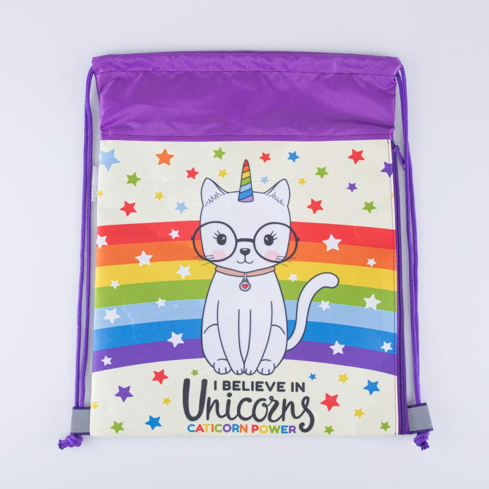 02808109-20 Мешок для сменной обуви Радужный котик, все фото 1