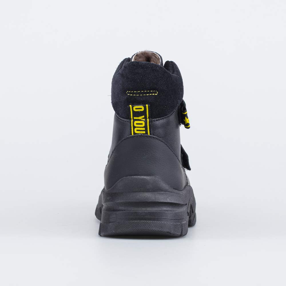 552307-52 Зимние ботинки на липучках для мальчика черный, все фото 5