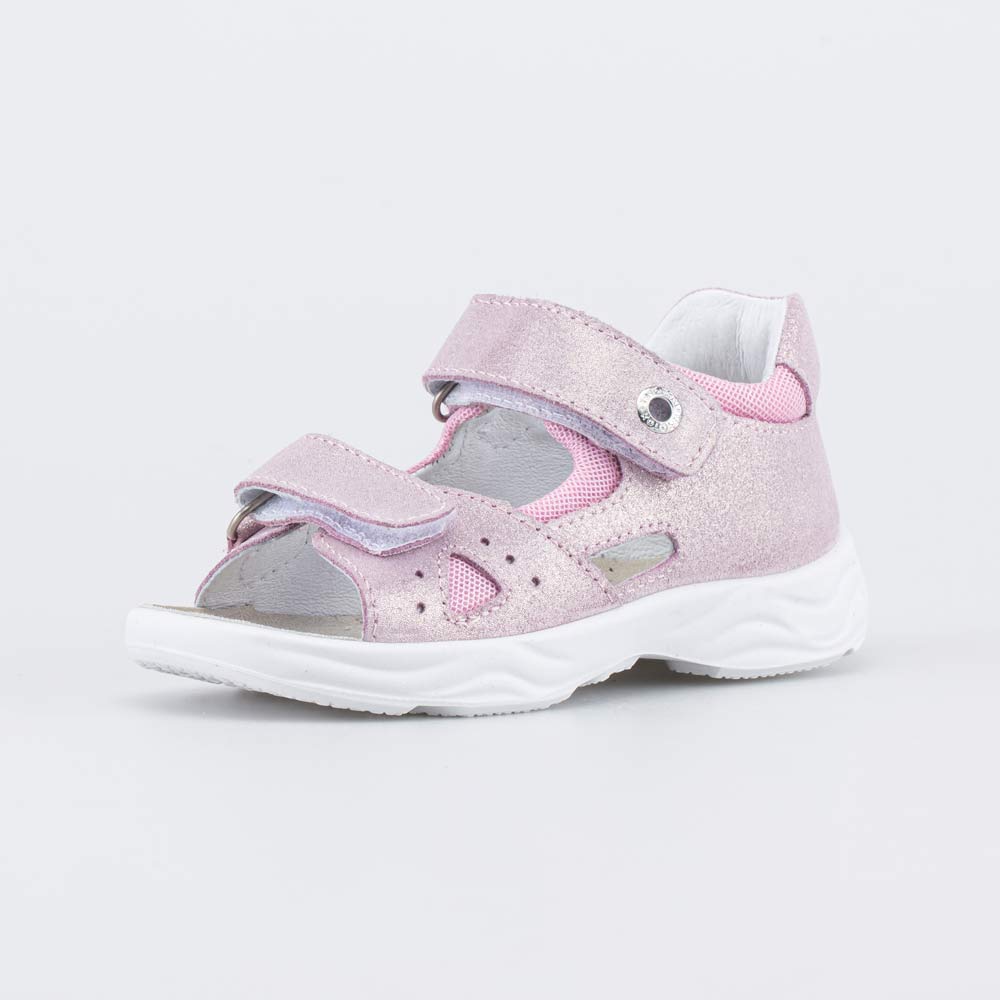 122241-22 Кожаные сандалии на липучках Блеск, все фото 1