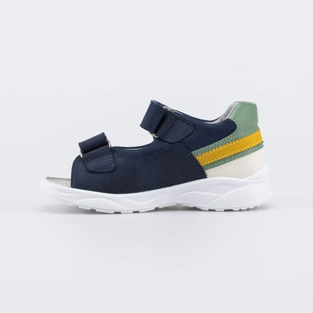 122244-23 Кожаные сандалии на липучках , все фото 2