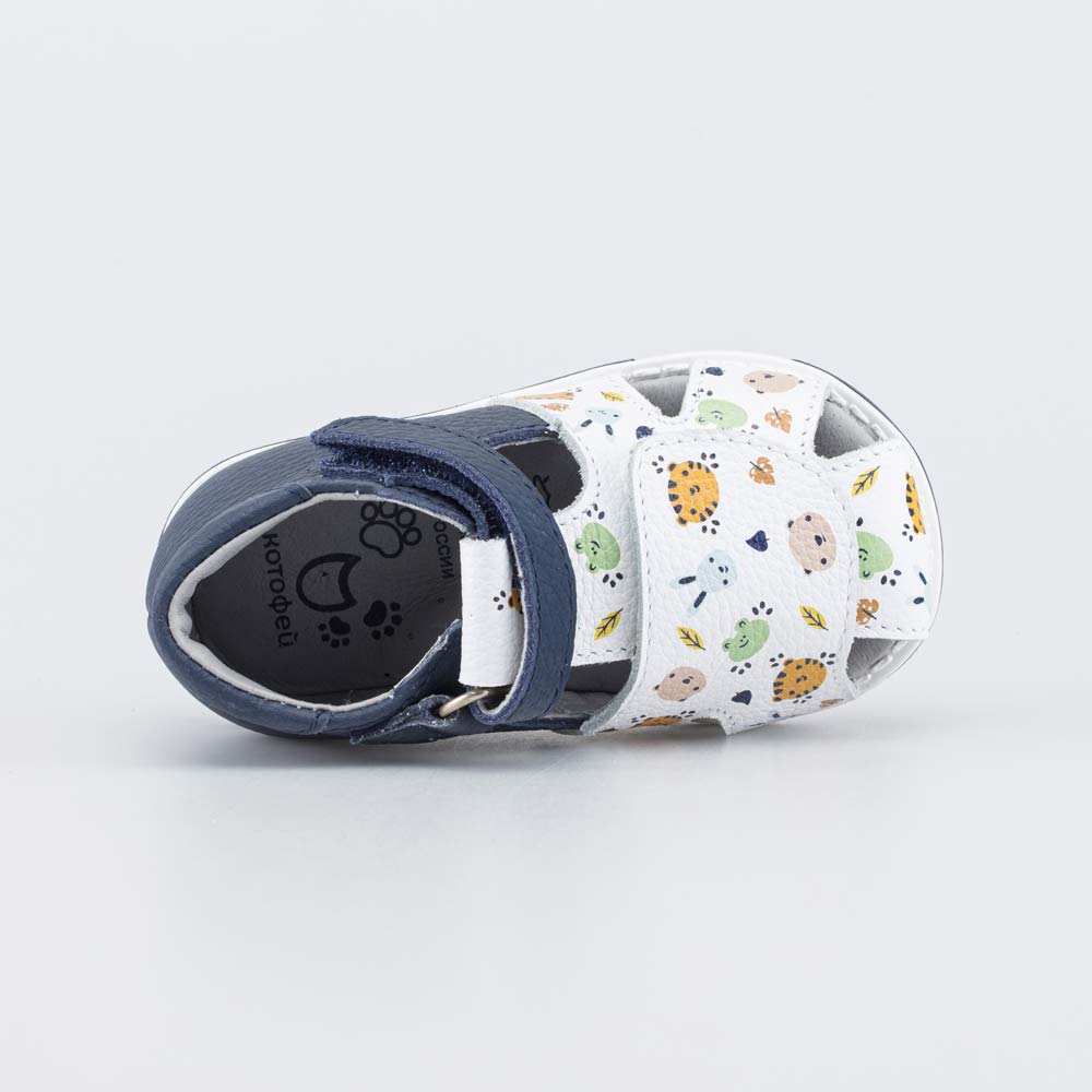 022153-26 Кожаные сандалии Первые шаги Зоопарк , все фото 4