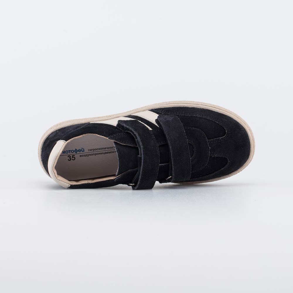532338-23 Черные велюровые полуботинки-кеды, все фото 4