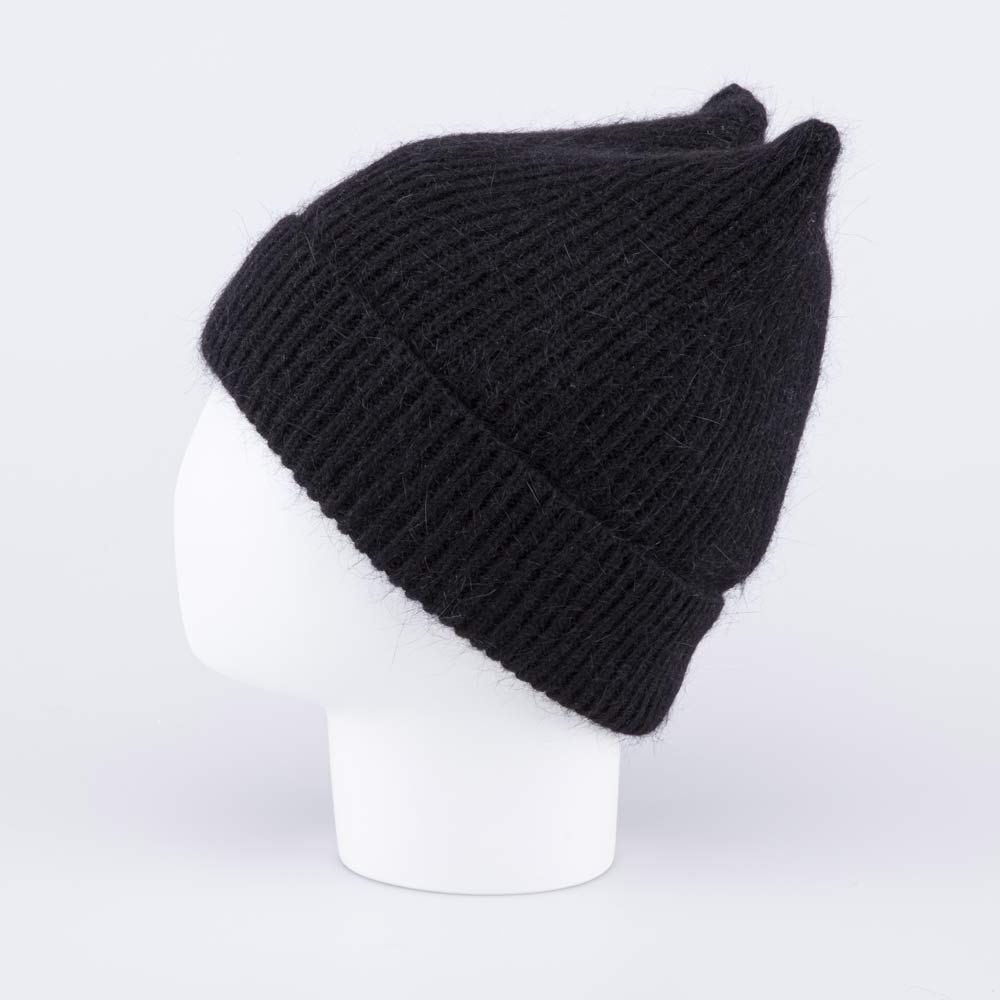 07811459-40 Зимняя шапка-кошка из ангоры с подкладкой Черный, все фото 3