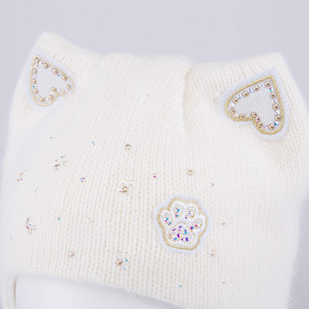 07811467-40 Зимняя шапка-шлем с ушками для девочки, все фото 4