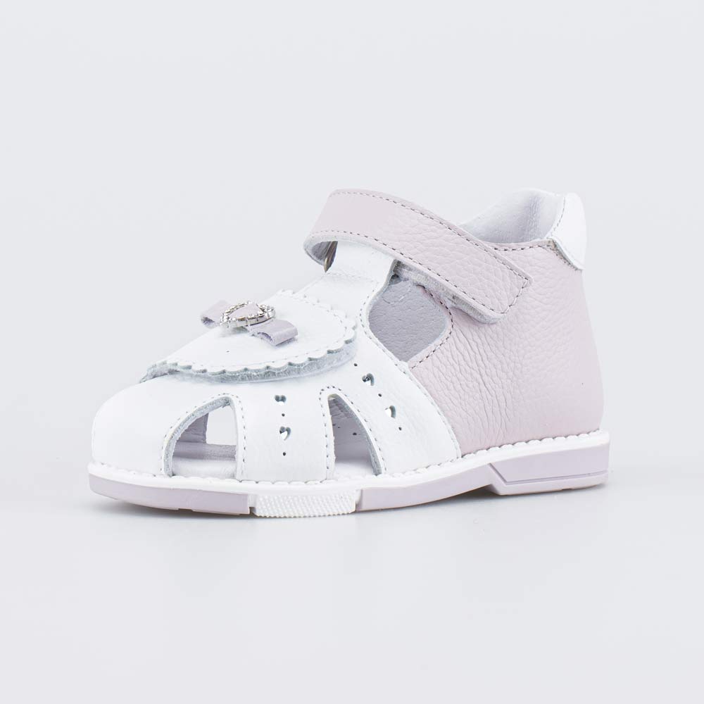 122245-21 Кожаные сандалии для девочки Бантик , все фото 1