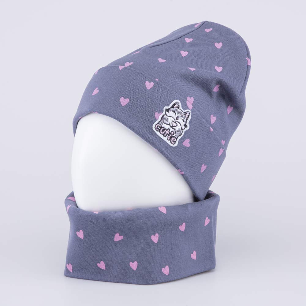 07811480-40 Демисезонный комплект шапка + снуд для девочки, все фото 2