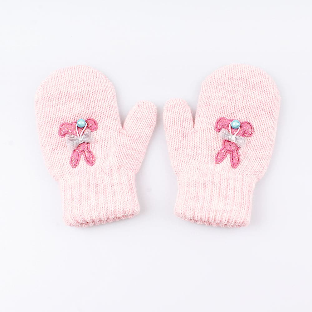 07821157-40 Варежки детские двухслойные розовые, все фото 2