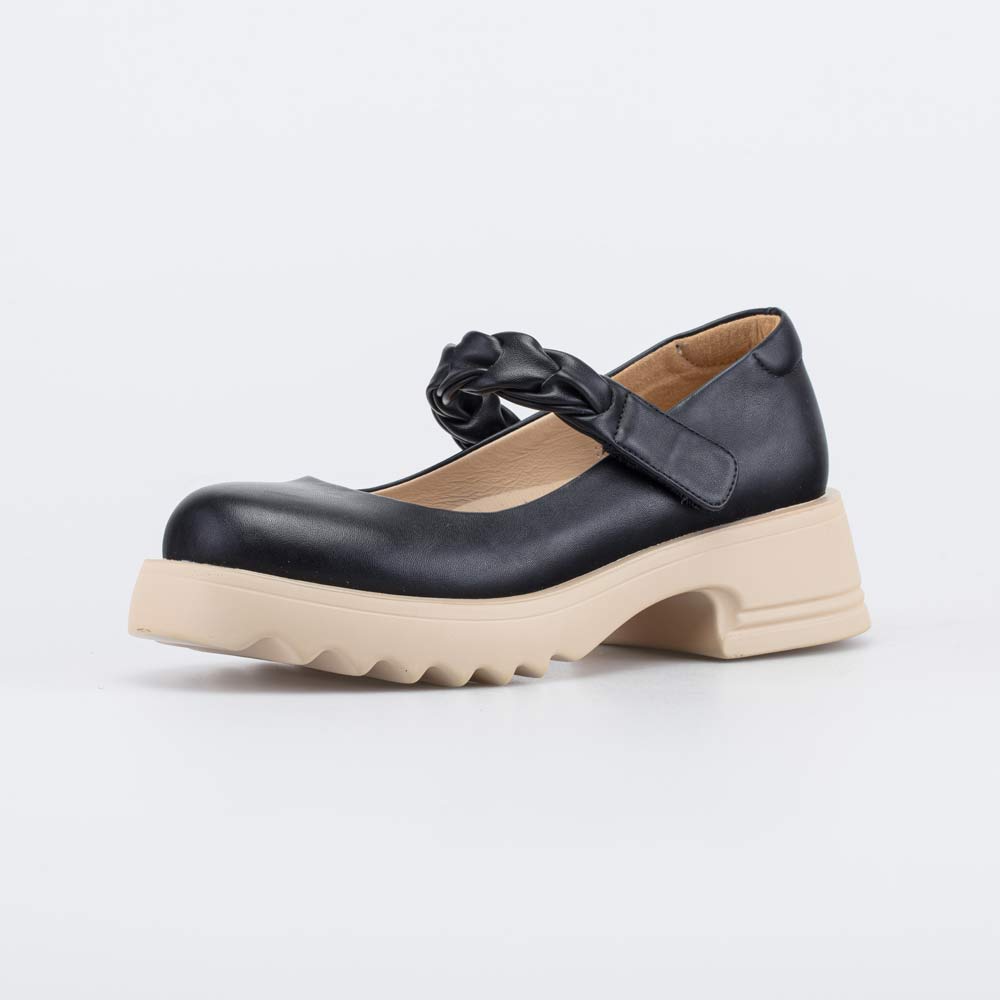 633059-21 Черные кожаные туфли для девочки, все фото 1