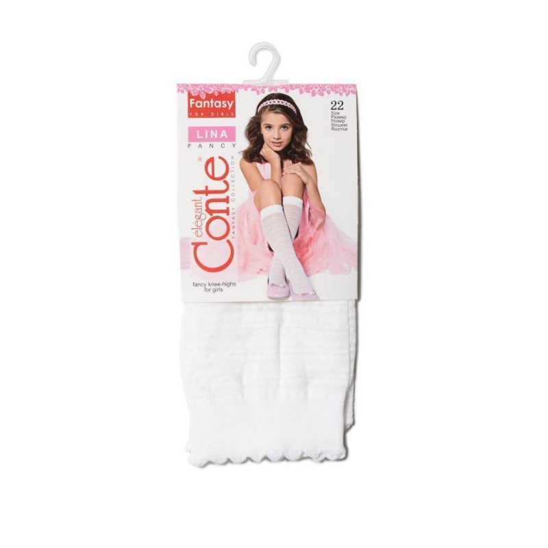 07832532-40 Гольфы капроновые для девочки белые, все фото 4