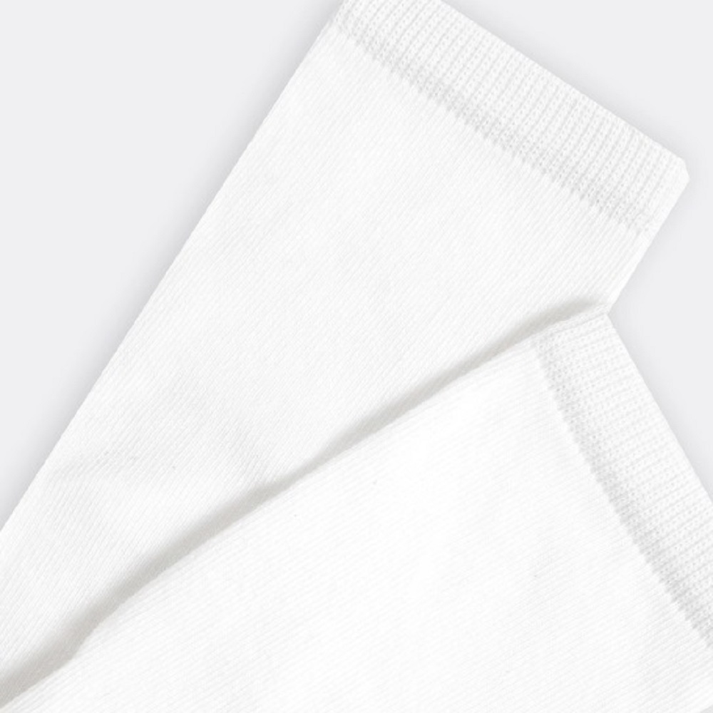 07042453-40 Белые однотонные носки из хлопка, все фото 3