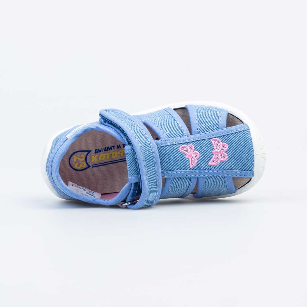 221116-11 Текстильные сандалии для девочки, все фото 4