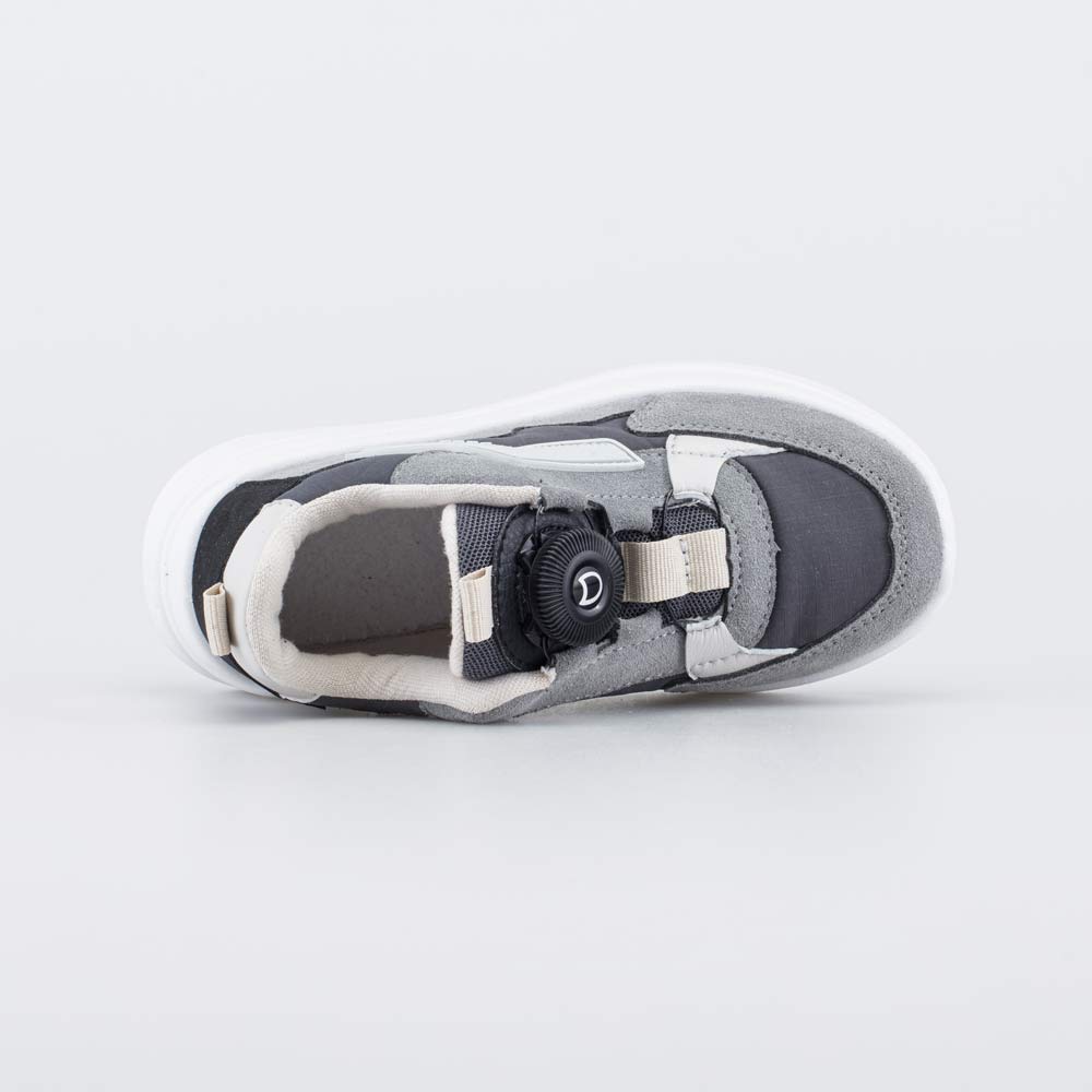 344552-14 Серые кроссовки с системой быстрой шнуровки	, все фото 4