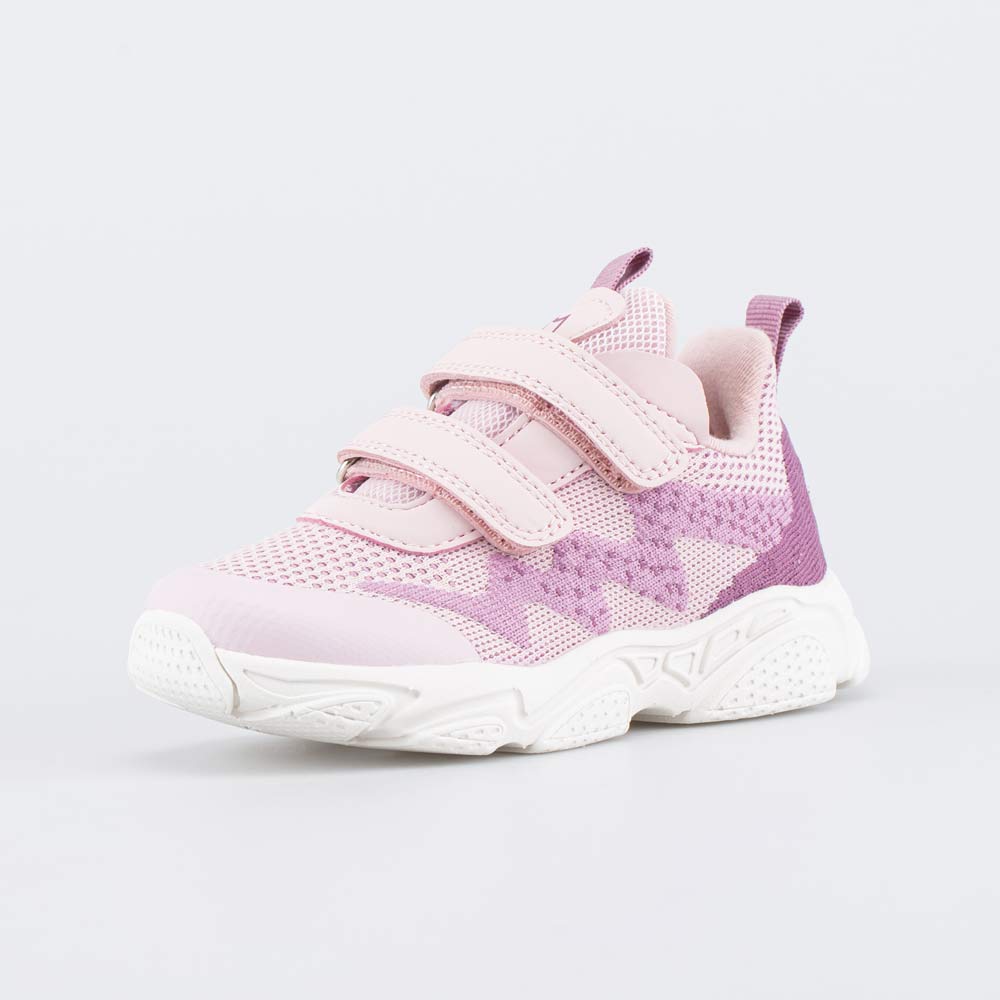 344449-14 Вязаные кроссовки на липучках для девочки, все фото 1