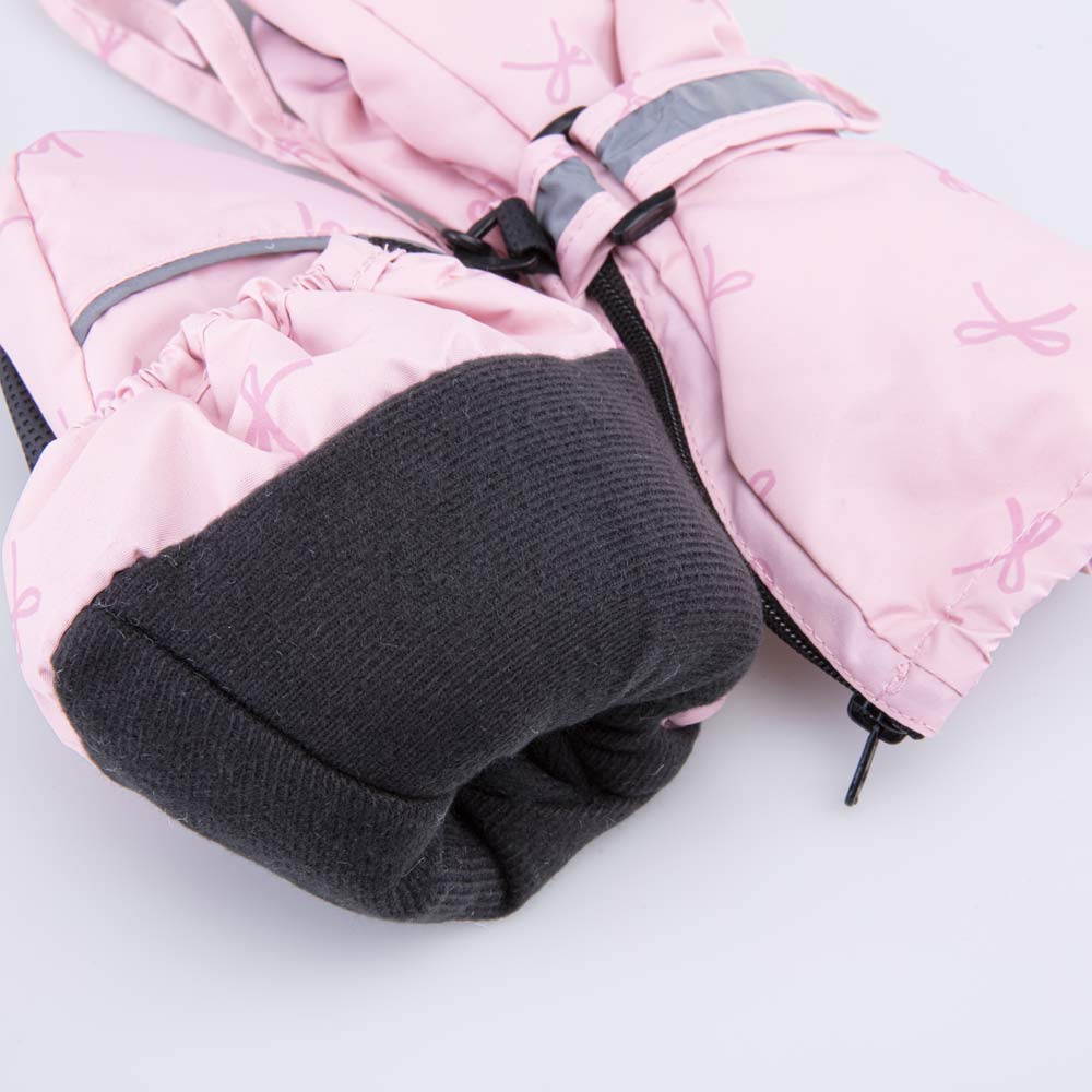 07821269-40 Детские розовые варежки-краги для девочки, все фото 4