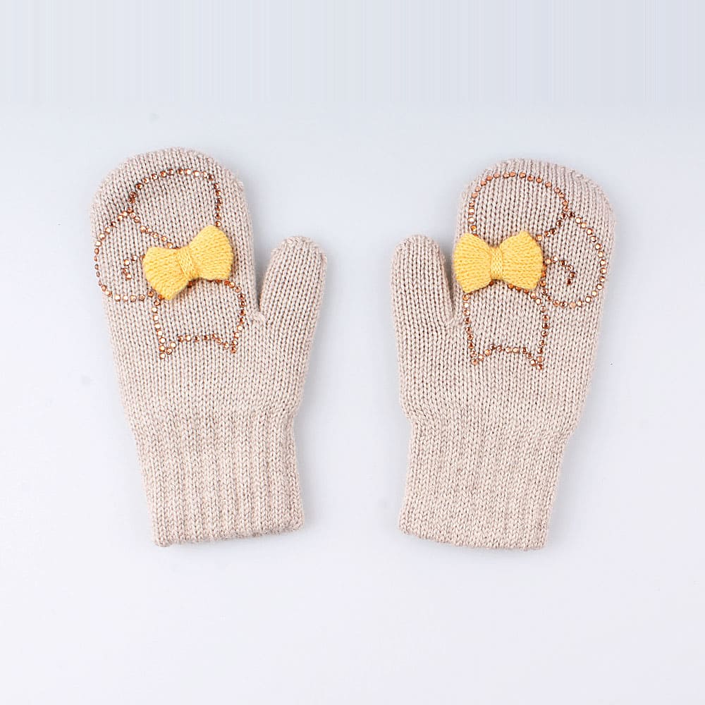 07821119-40 Варежки двухслойные бежевые, все фото 2