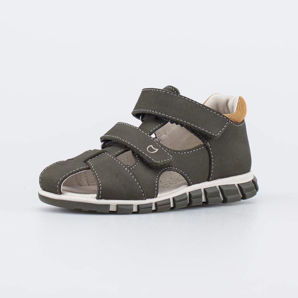 322197-22 Кожаные сандалии для мальчика оливковый, все фото 1