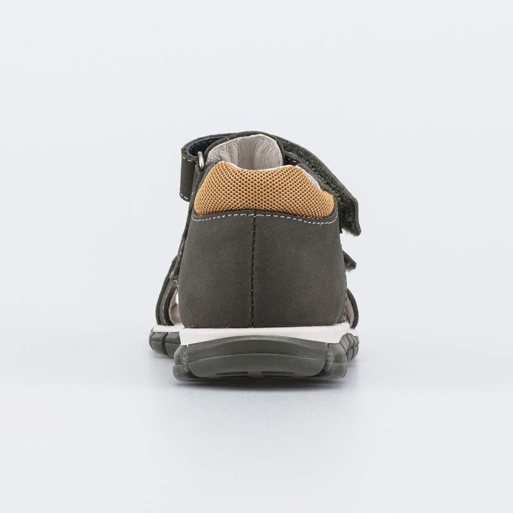 322197-22 Кожаные сандалии для мальчика оливковый, все фото 5