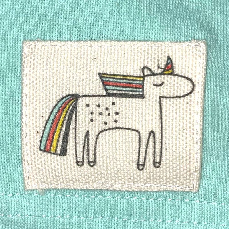 07811239-40 Косынка на резинке Единорог голубая, все фото 4