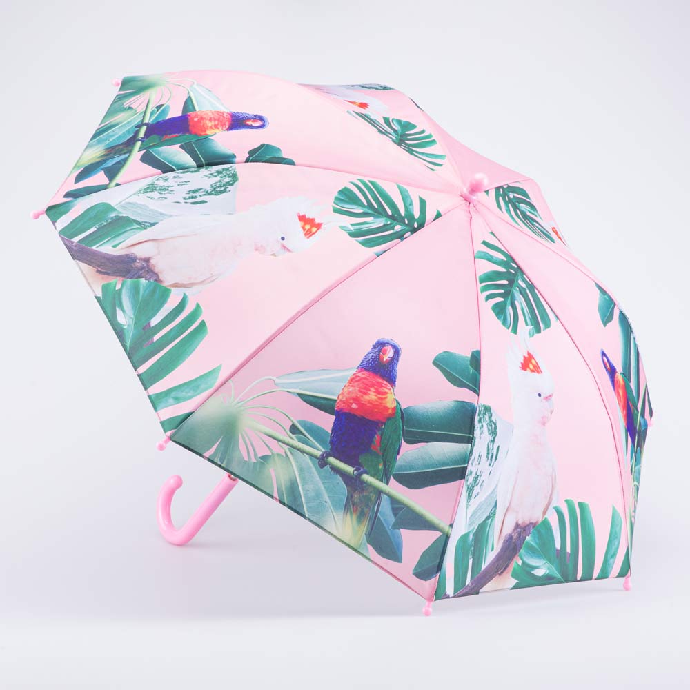03807195-40 Зонт-трость Тропики розовый-зеленый, все фото 1