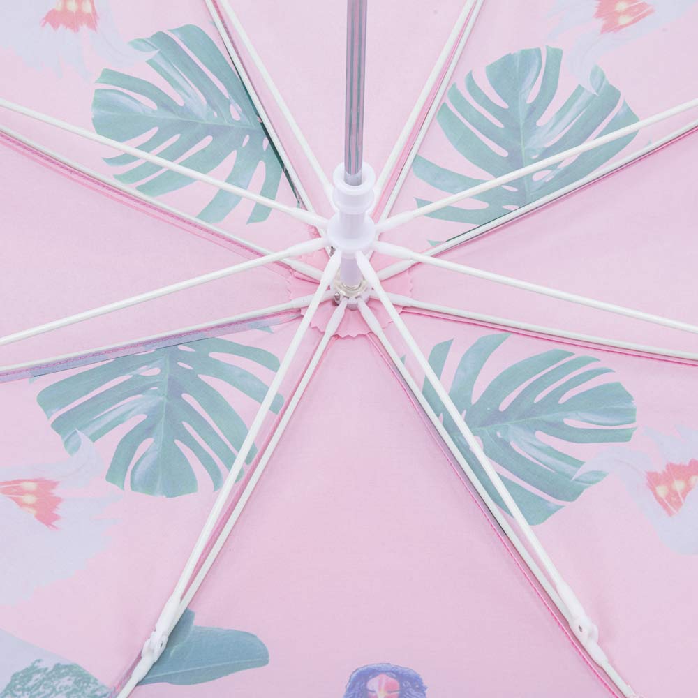 03807195-40 Зонт-трость Тропики розовый-зеленый, все фото 3