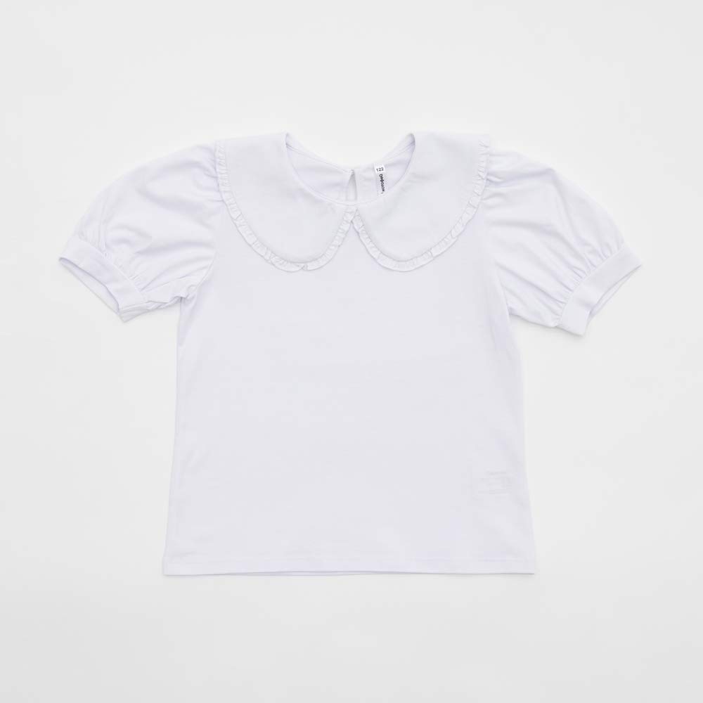07867013-60 Блузка для девочки с коротким рукавом белый, все фото 1