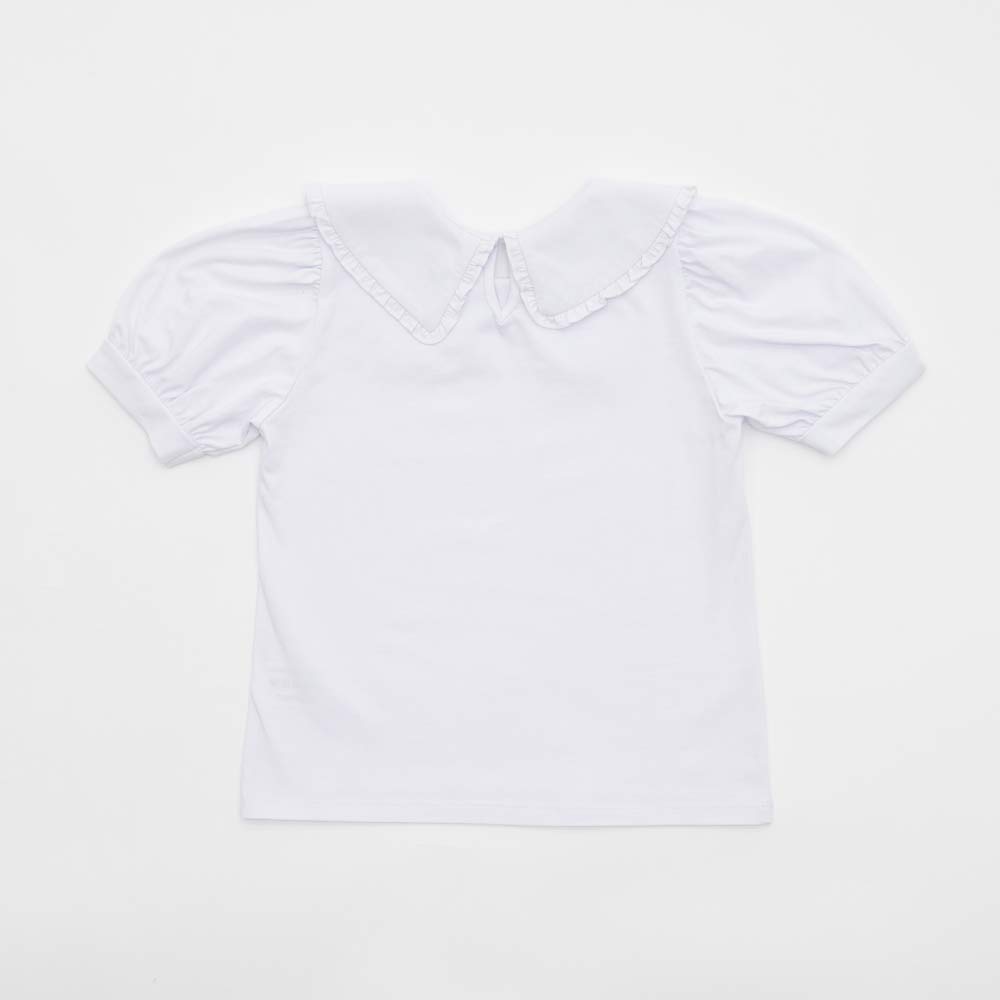 07867013-60 Блузка для девочки с коротким рукавом белый, все фото 2