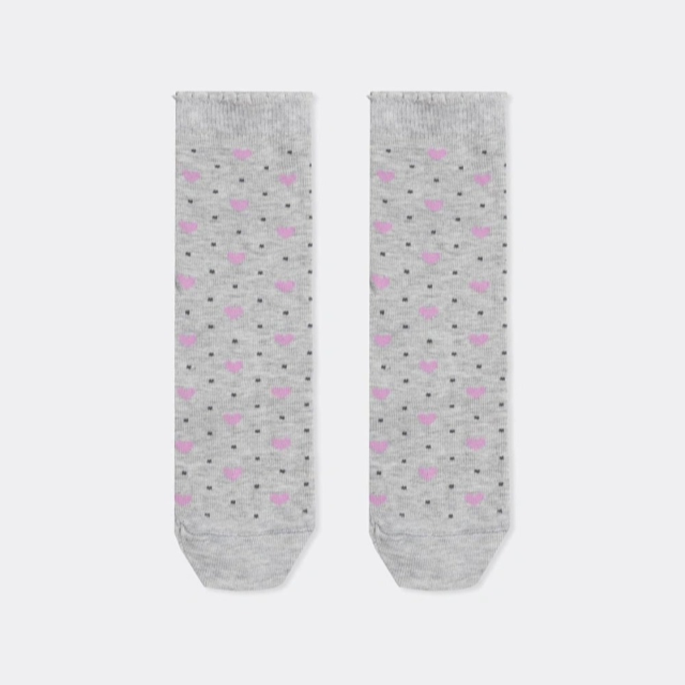 07842973-40 Хлопковые носки Сердечки серые, все фото 3