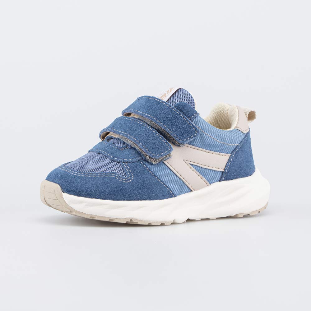 344547-12 Синие кроссовки на липучках , все фото 1