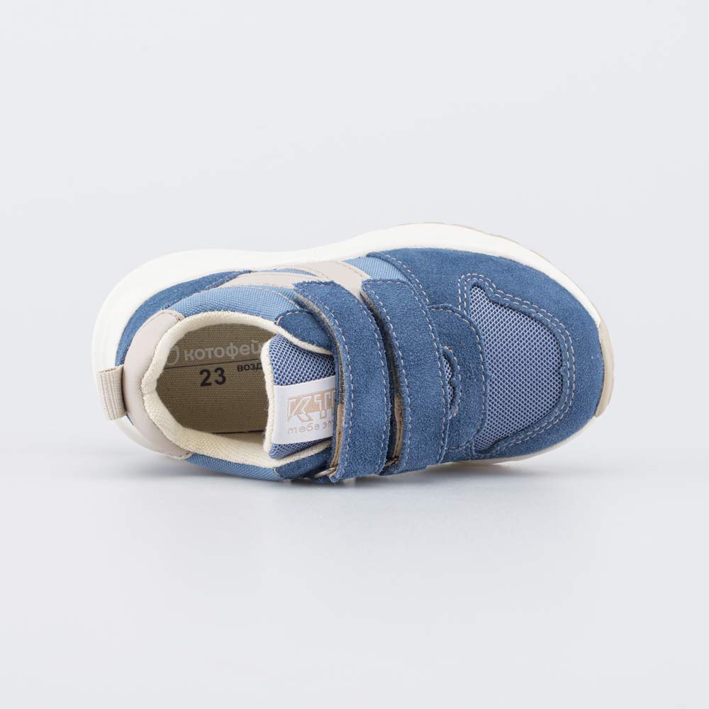 344547-12 Синие кроссовки на липучках , все фото 4