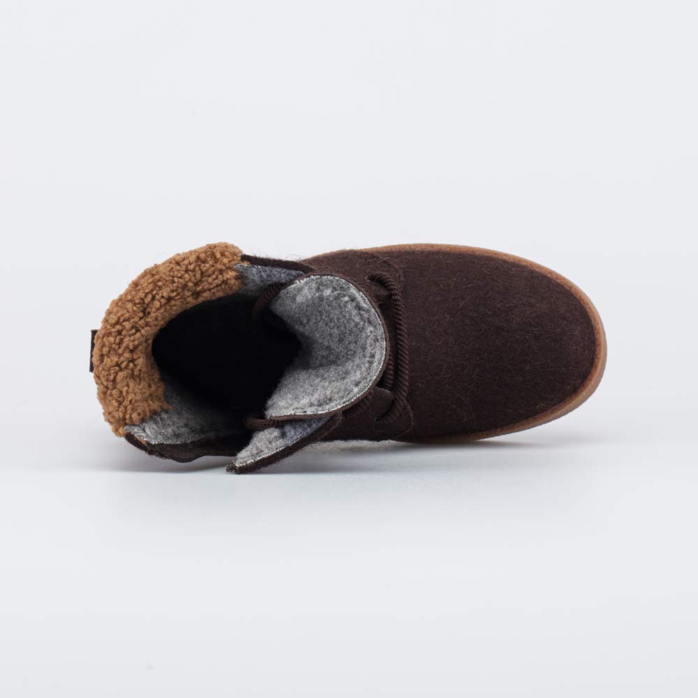 857017-41 Коричневые валенки-ботинки женские	, все фото 4