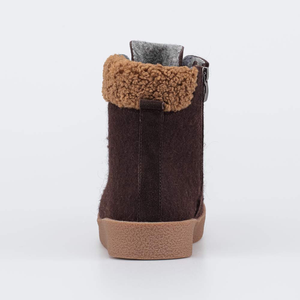 857017-41 Коричневые валенки-ботинки женские	, все фото 5