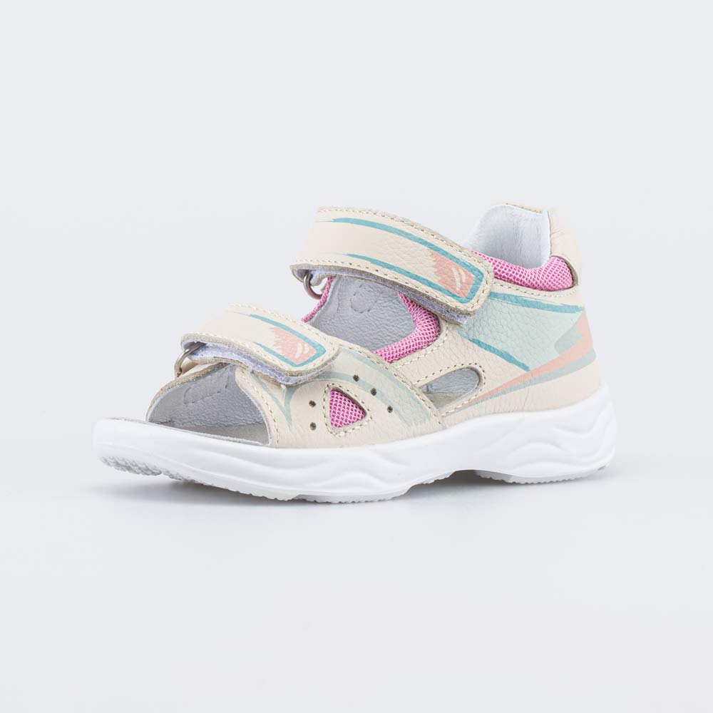 322201-21 Кожаные сандалии на липучках для девочки, все фото 1