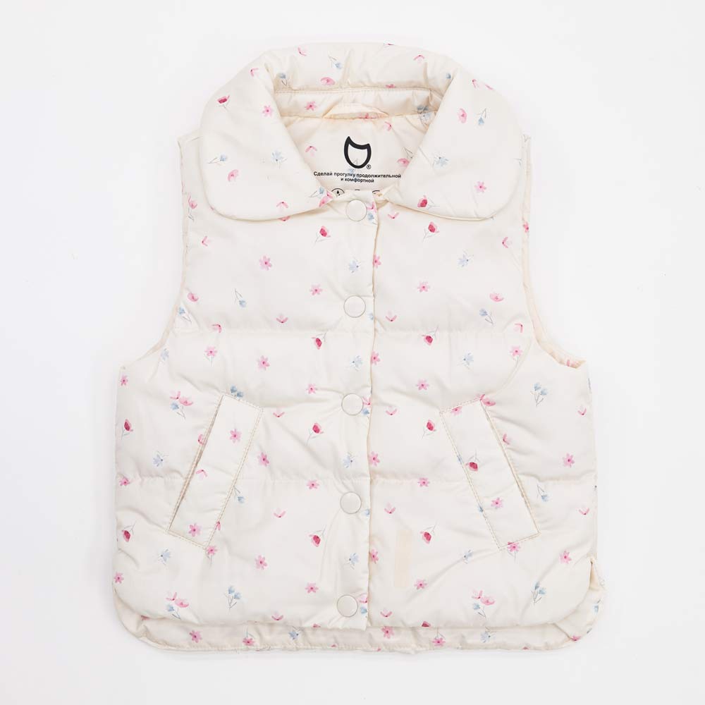 07885005-40 Бежевая жилетка с цветочным принтом, все фото 1