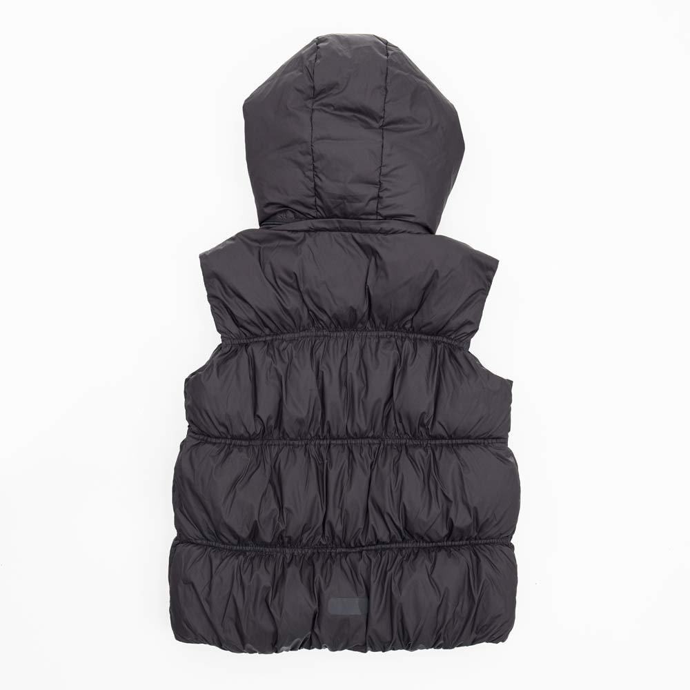 07885007-40 Черная стеганая жилетка для девочки, все фото 2
