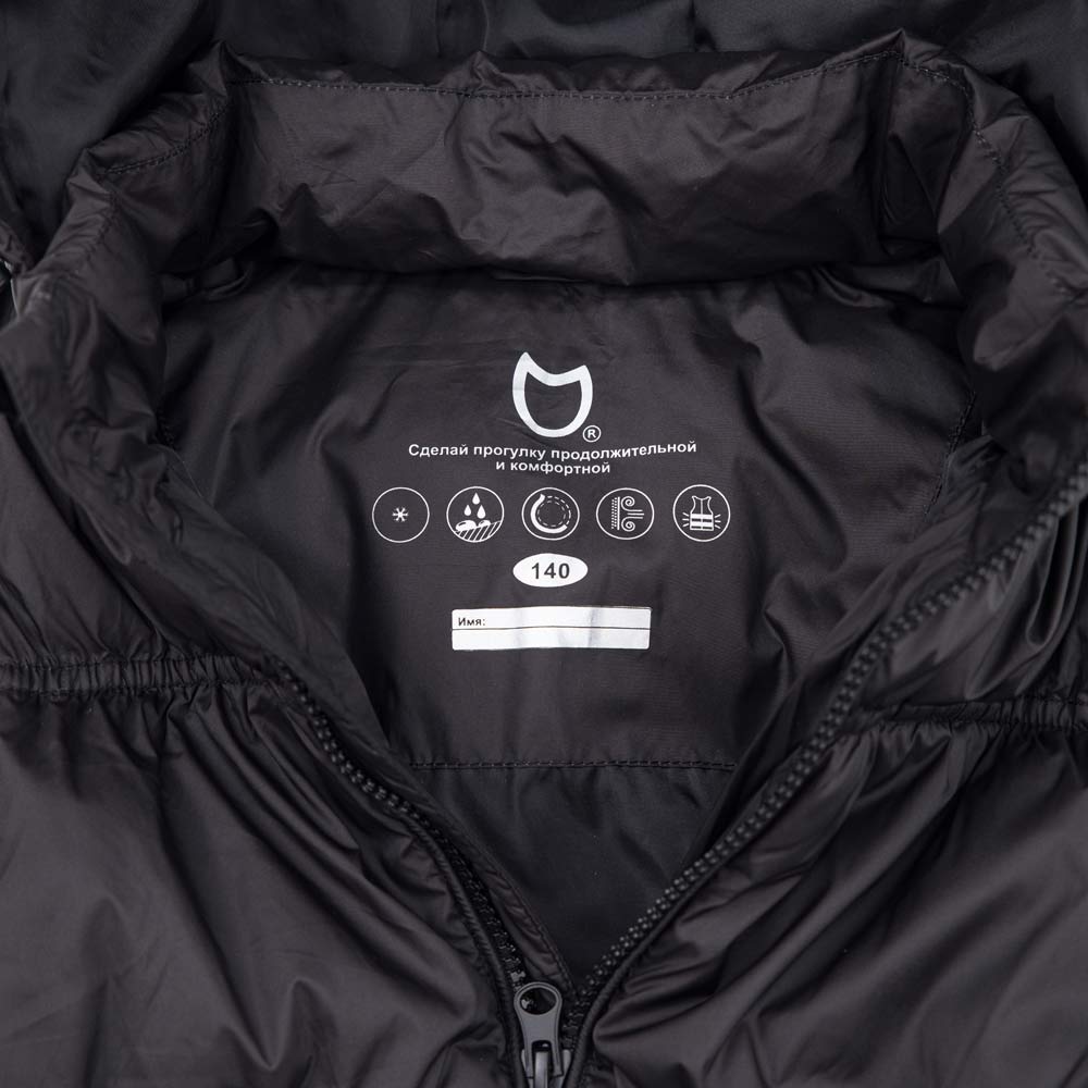 07885007-40 Черная стеганая жилетка для девочки, все фото 3