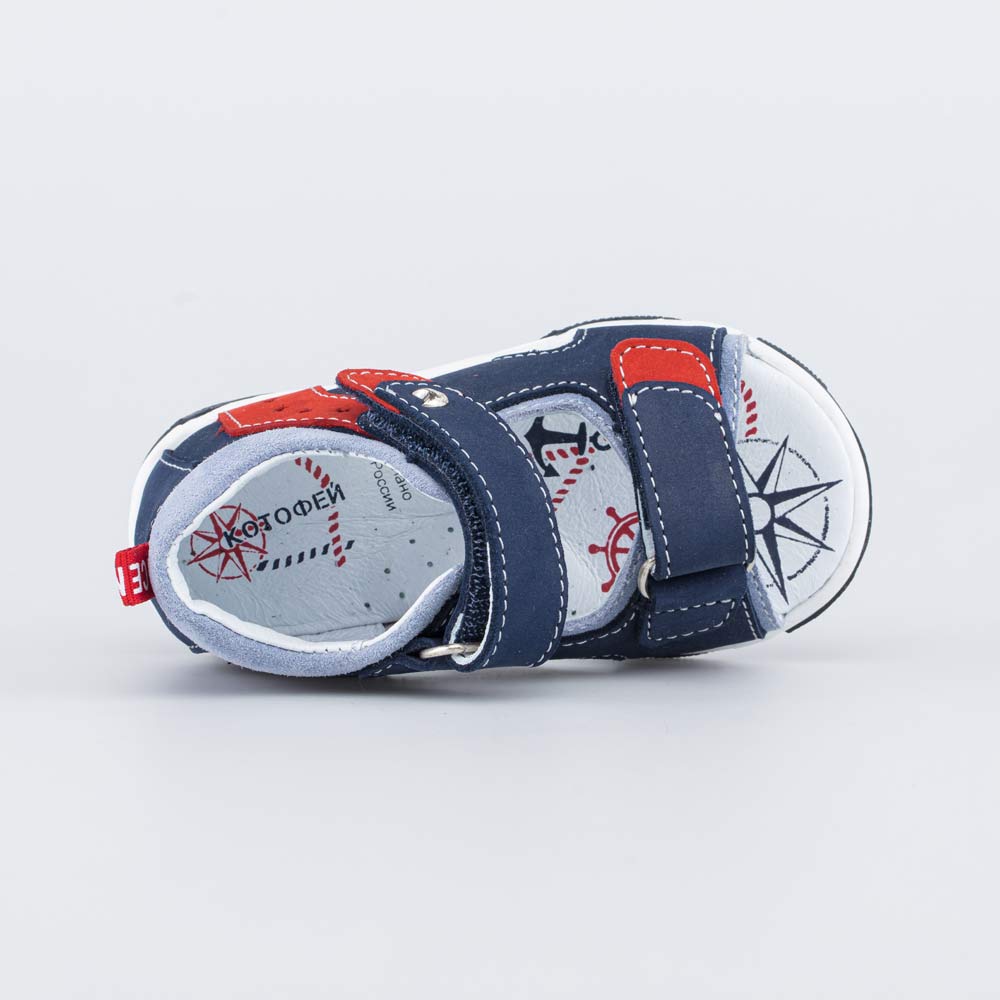 122203-21 Кожаные сандалии на липучках, все фото 4