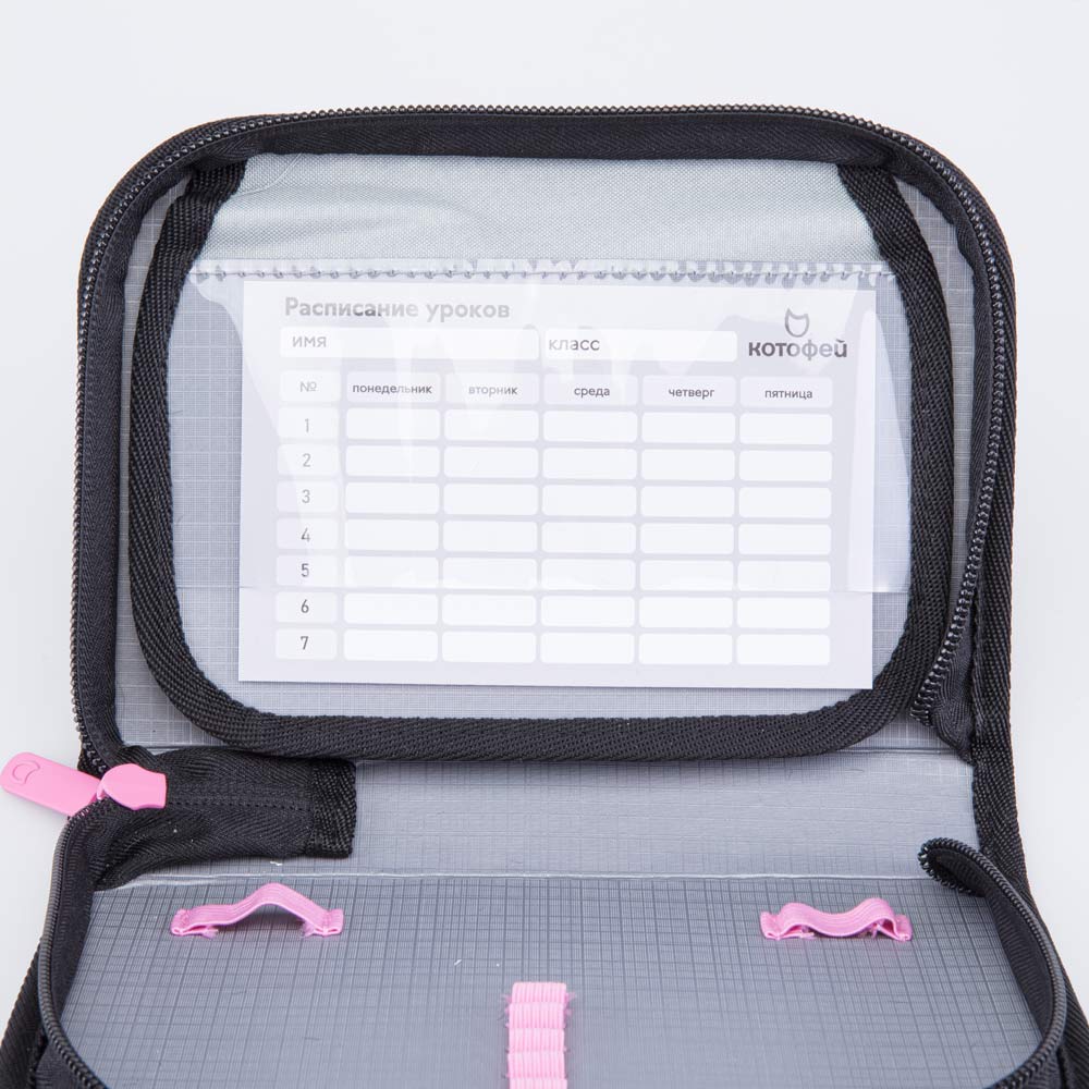 02804325-40 Школьный набор Формованный рюкзак, Мешок для сменной обуви, Пенал, чер-срб, все фото 5