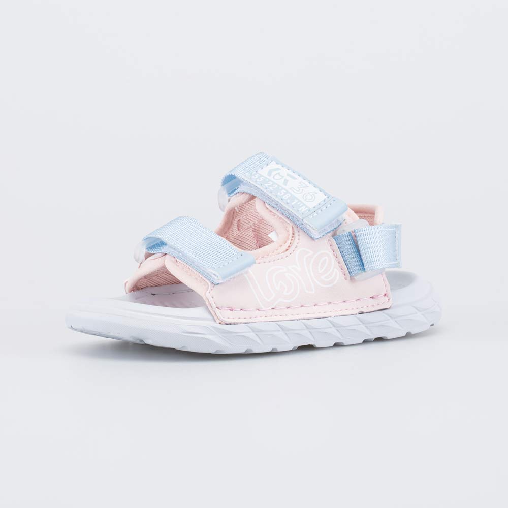 324088-12 Пляжная обувь для девочки Любовь розово-голубой , все фото 1