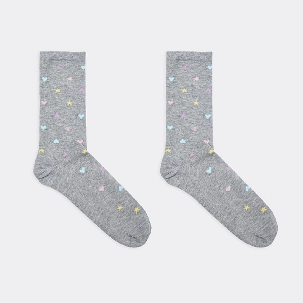07842976-41 Хлопковые носки для девочки серые, все фото 2