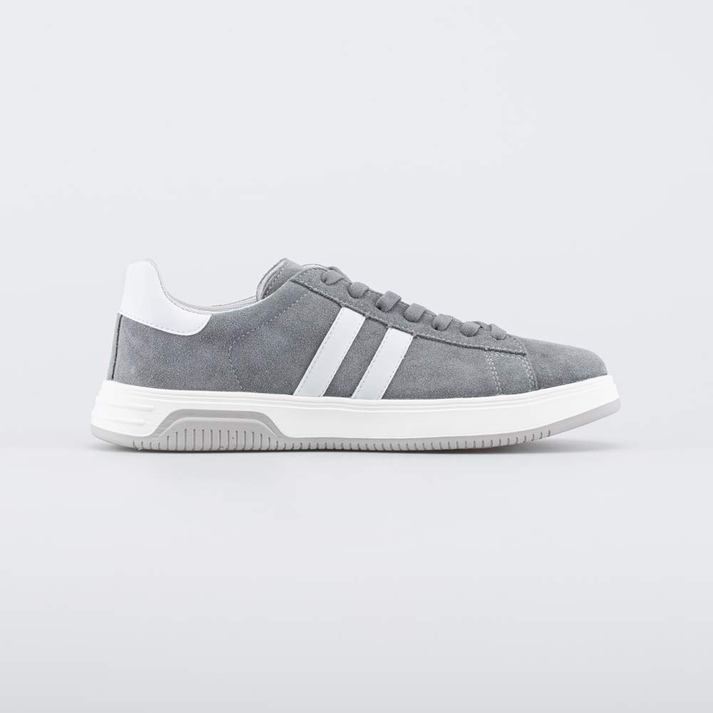 732410-11 Серые кожаные кеды-полуботинки, все фото 2