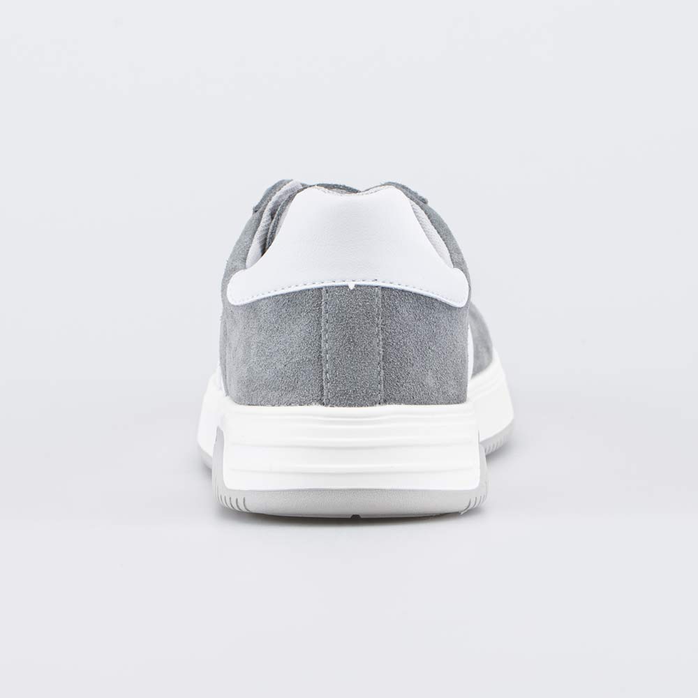 732410-11 Серые кожаные кеды-полуботинки, все фото 5